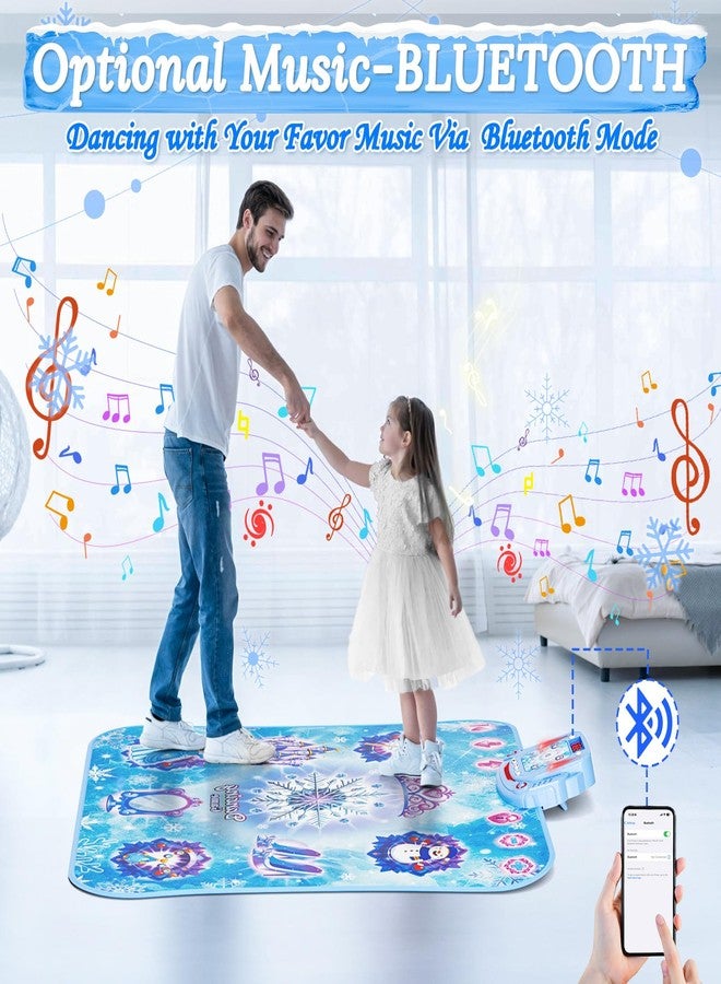 Handwell Dance Mat Toys Girl Gift: 8-Button Frozen Dance Pad Wireless Bluetooth Electronic Dance Game for Kids with 4 Game Modes LED Light Built-in Music Birthday Gifts for 3 4 5 6 7 8 9 10+ Years Old Girls - Image 4